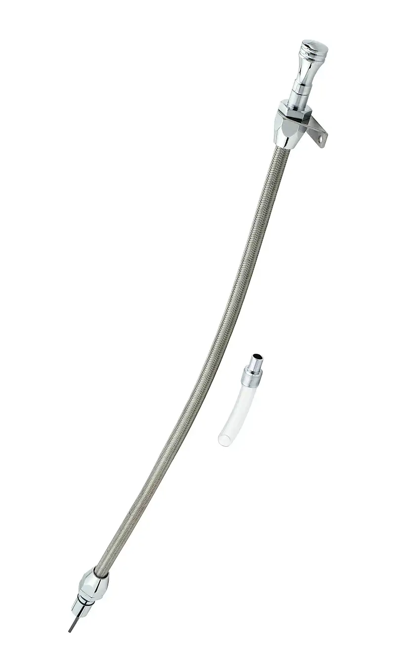 Mr. Gasket 9703G Mr. Gasket Automatic Transmission Dipstick & Tube - Braided Stainless Steel