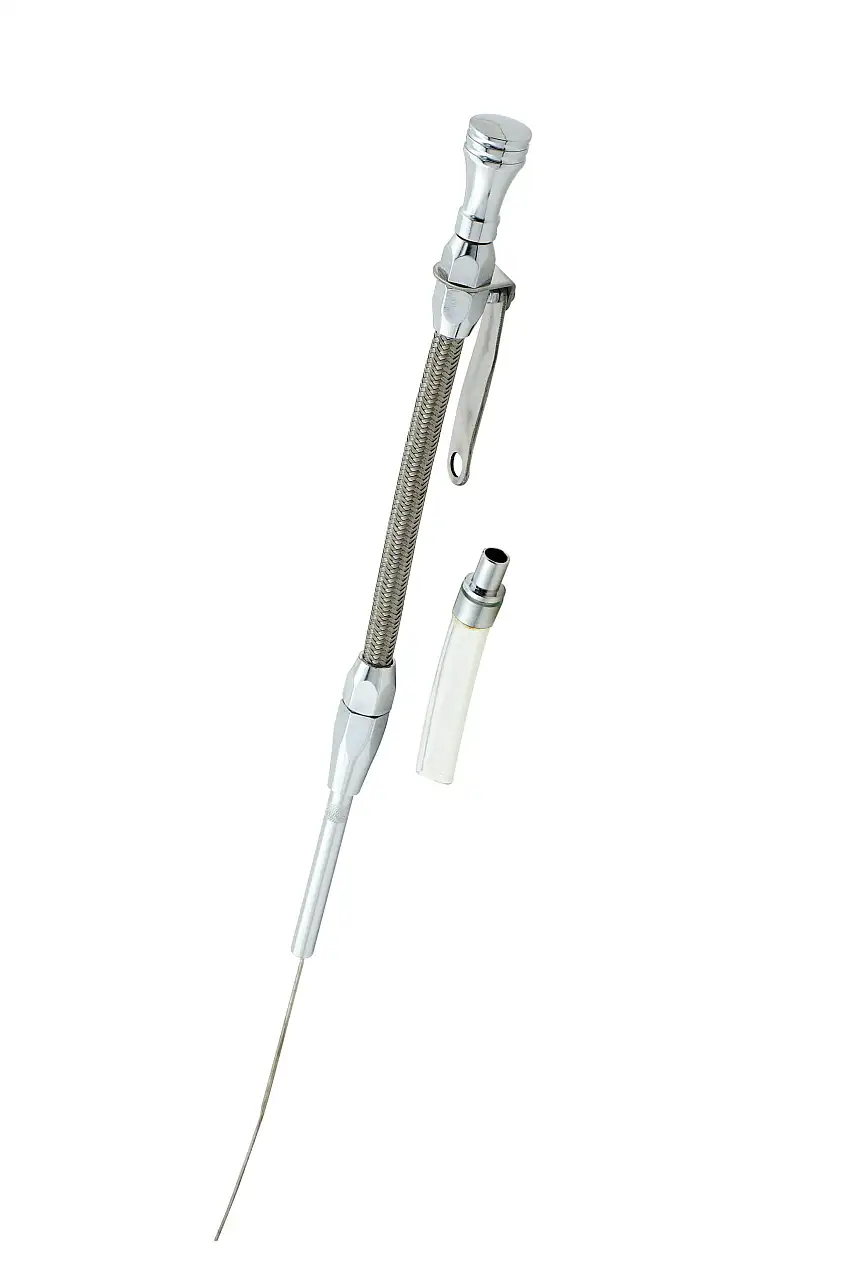 Mr. Gasket 9705G Mr. Gasket Engine Oil Dipstick & Tube - Braided Stainless Steel