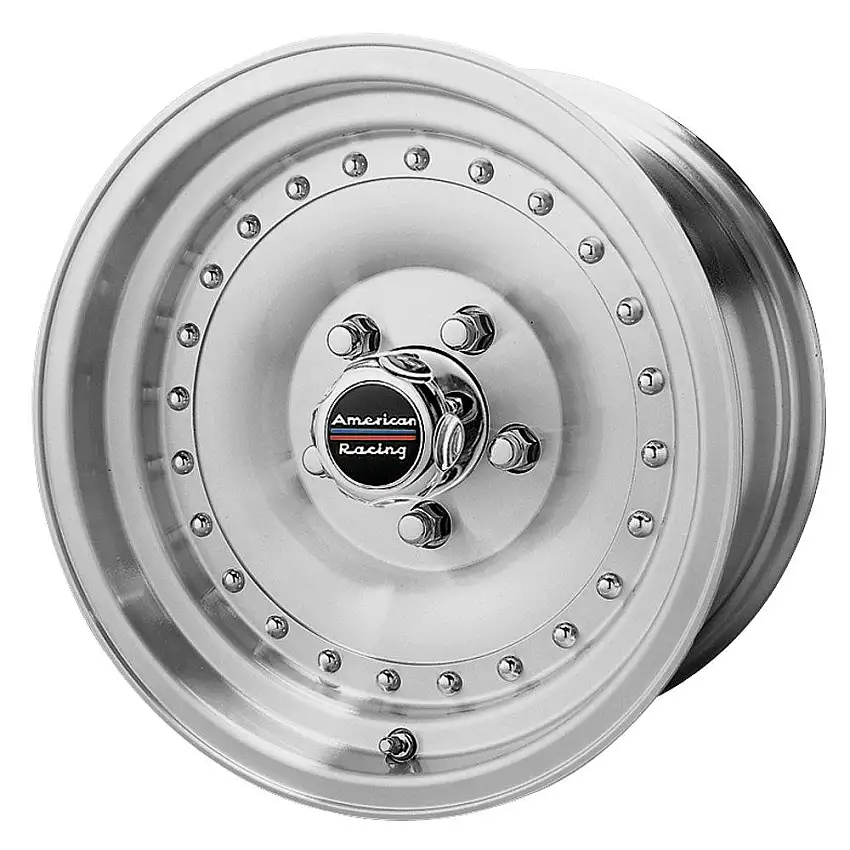 American Racing AR615773 - Outlaw I - Size 15"x7", Bolt Pattern 5x5", Offset (-6mm), Backspacing 3.75" - Machined
