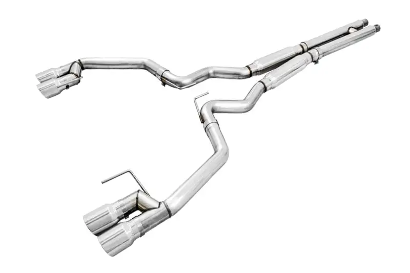 2018-2023 Ford Mustang GT 5.0L AWE Track Edition Cat-Back Exhaust (Chrome Silver Tips) | 3020-42064