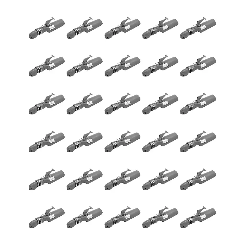 BULLDOG (30-Pack) Collar-Lok Straight Coupler, 2 Inch Diameter, High Profile Latch, 5,000 lbs. Capacity, 3-1/2 Inch O.D. Round Channel, Gray