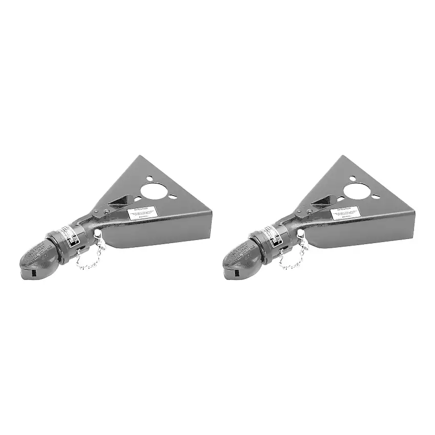 BULLDOG (2-Pack) Collar-Lok A-Frame Coupler, 2-5/16 Inch Diameter, Low-Profile Latch, 15,000 lbs. Capacity, Gray