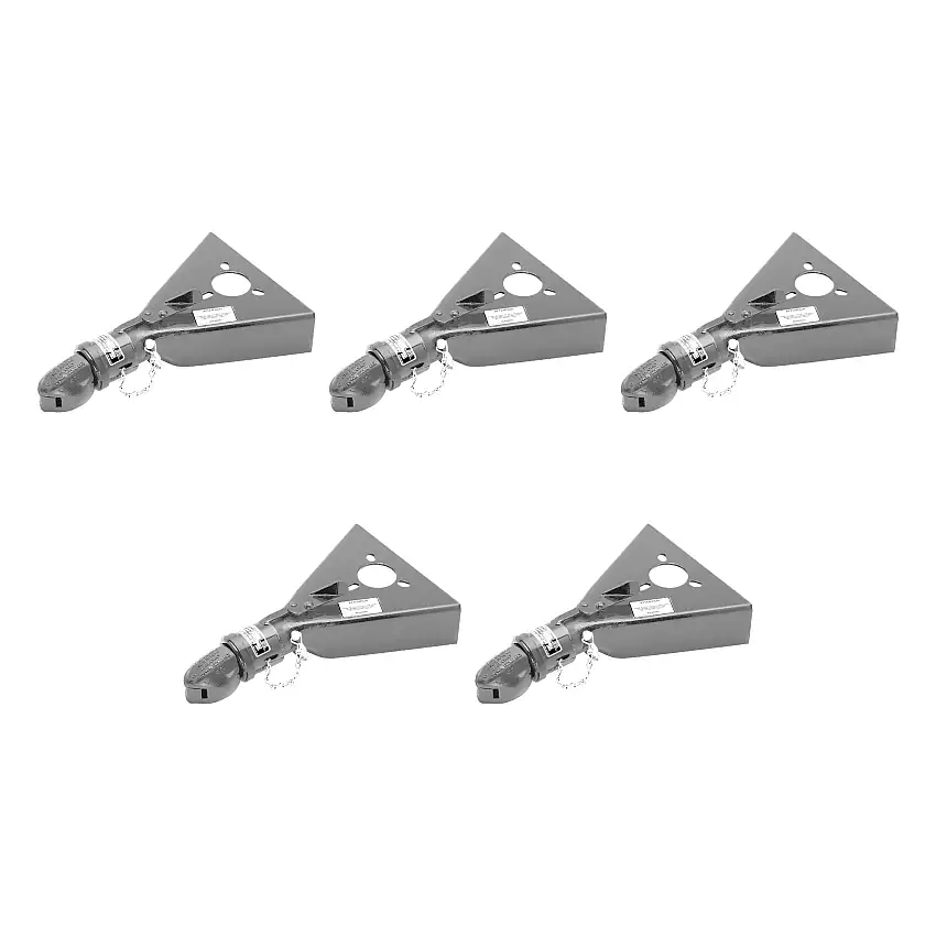 BULLDOG (5-Pack) Collar-Lok A-Frame Coupler, 2-5/16 Inch Diameter, Low-Profile Latch, 15,000 lbs. Capacity, Gray