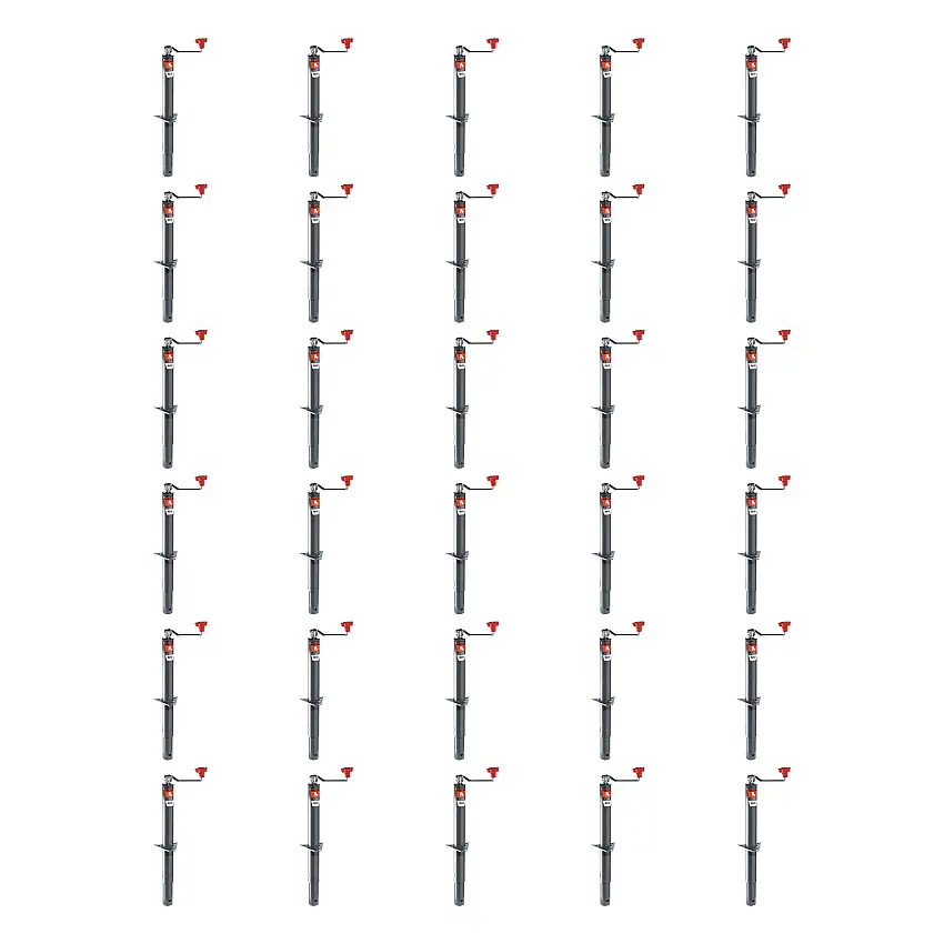 BULLDOG (30-Pack) Round Trailer Jack, A-Frame, 2,000 lbs. Lift Capacity, Topwind, Bolt-On, 15 Inch Travel, 12 Inch Clearance