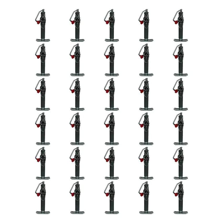 BULLDOG (30-Pack) Round Trailer Jack, Side Mount, 5,000 lbs. Lift Capacity, Topwind, Weld-On, 10 Inch Travel