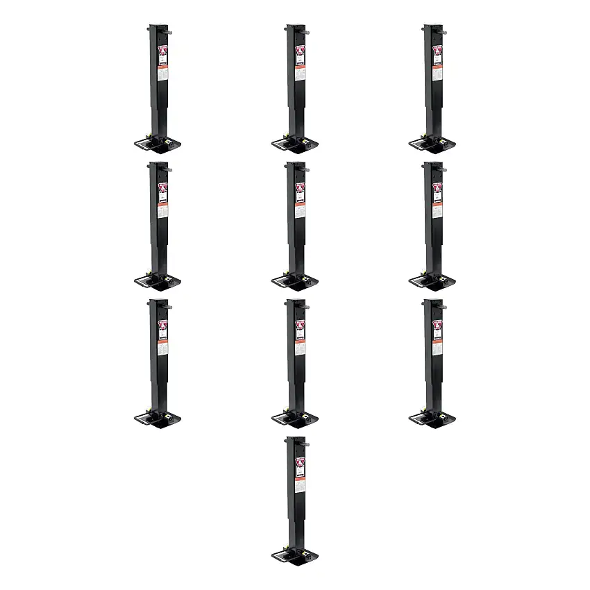 BULLDOG (10-Pack) Twin Cam HD Square Trailer Jack, 25,000 lbs. Support Capacity, Sidewind, 12-1/2 Inch Travel