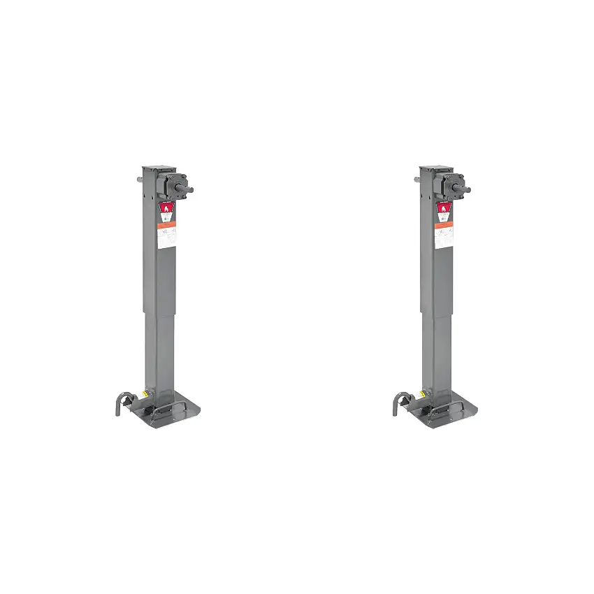 BULLDOG (2-Pack) Two-Speed Square Trailer Jack, 12,000 lbs. Lift Capacity, Sidewind, 12-1/2 Inch Travel, Non Spring Return, Pull Pin to the Front