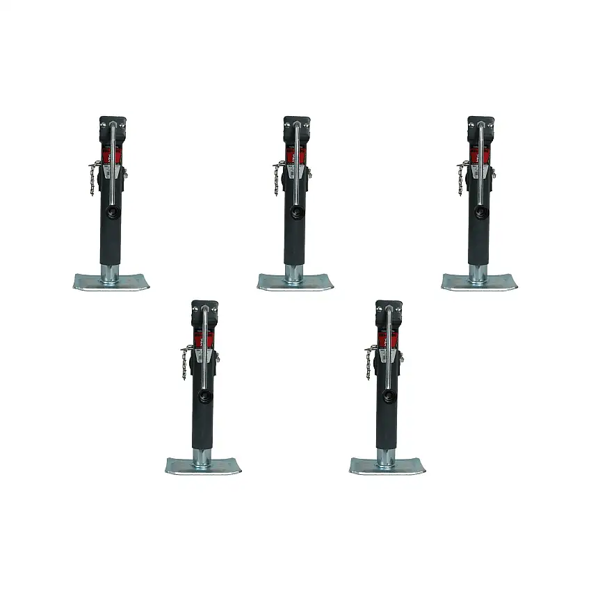 BULLDOG (5-Pack) Round Trailer Jack, Side Mount, 7,000 lbs. Lift Capacity, Sidewind, Weld-On, 10 Inch Travel