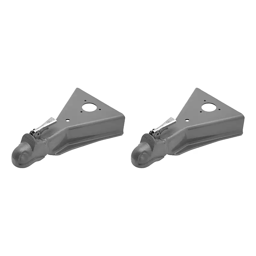 BULLDOG (2-Pack) A-Frame Coupler, 2-5/16 Inch Diameter, Round Jack Hole, Weld-On, 12,500 lbs. Capacity, Gray