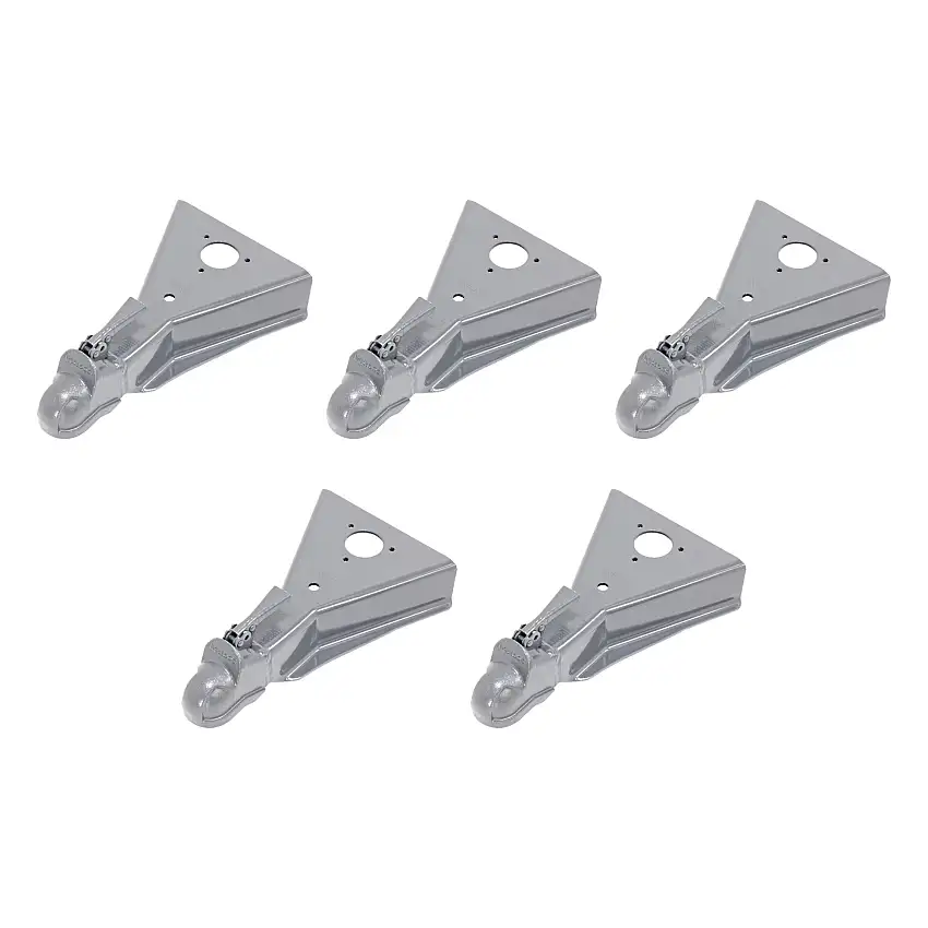 BULLDOG (5-Pack) A-Frame Coupler, 2-5/16 Inch Diameter, Round Jack Hole, Weld-On, 15,000 lbs. Capacity, Gray