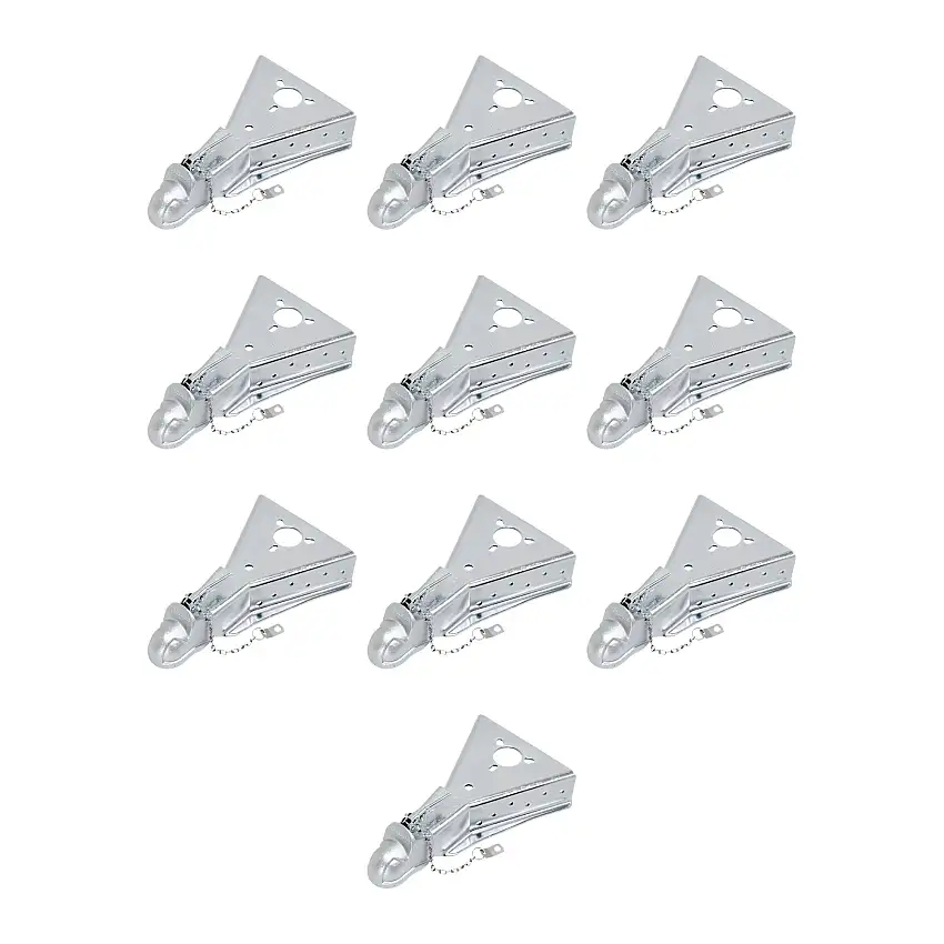 BULLDOG (10-Pack) A-Frame Coupler, 2-5/16 Inch Diameter, Round Jack Hole, Bolt-On, 15,000 lbs. Capacity, Silver