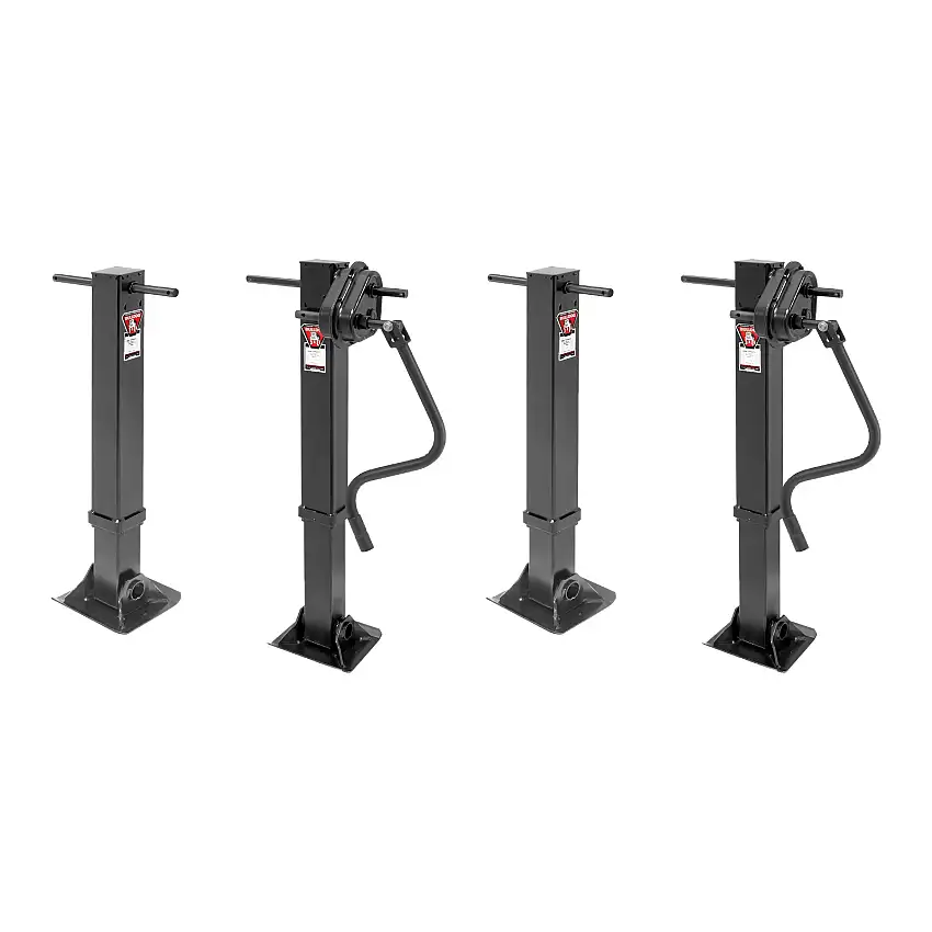 BULLDOG (2-Pack) Fifth Wheel Landing Gear, 45,000 lbs. Lift Capacity, 17 Inch Travel