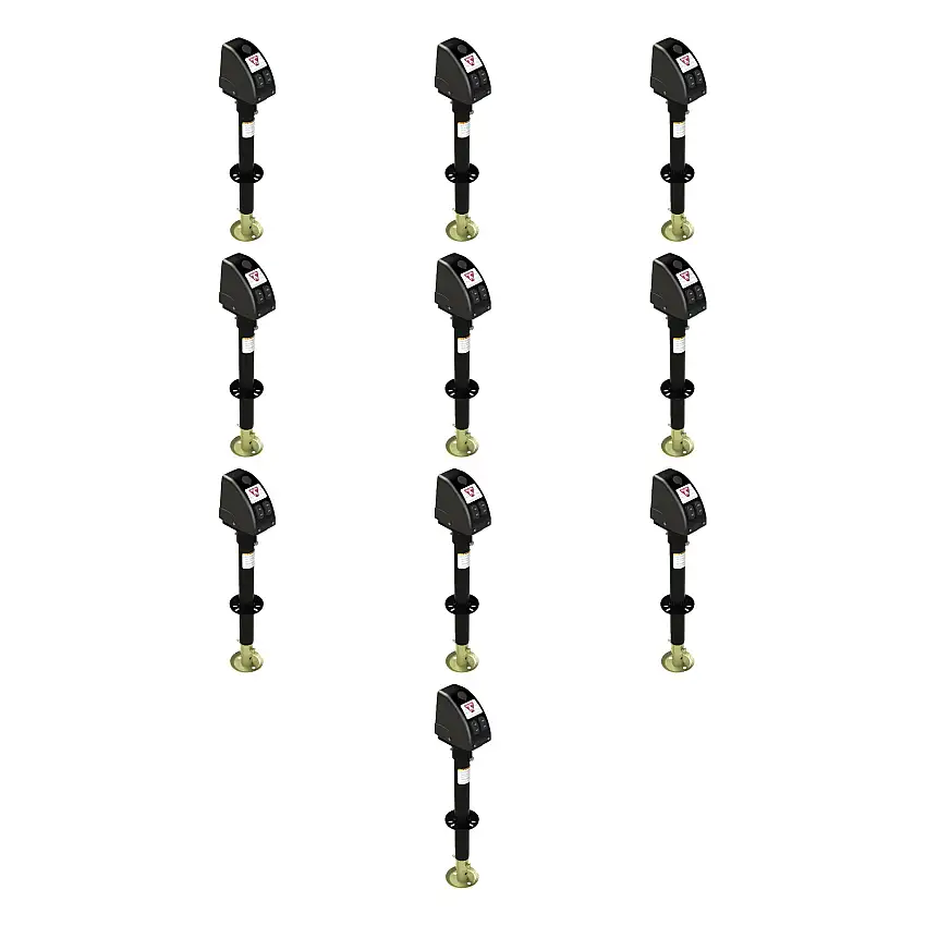 BULLDOG (10-Pack) Powered Trailer Jack, A-Frame, 3,500 lbs. Lift Capacity, Bolt-On, 14 Inch Travel, Black Cover