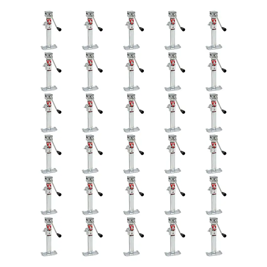 BULLDOG (30-Pack) Utility Trailer Jack, Side Mount, 5,000 lbs. Lift Capacity, Sidewind, Weld-On, 15 Inch Travel