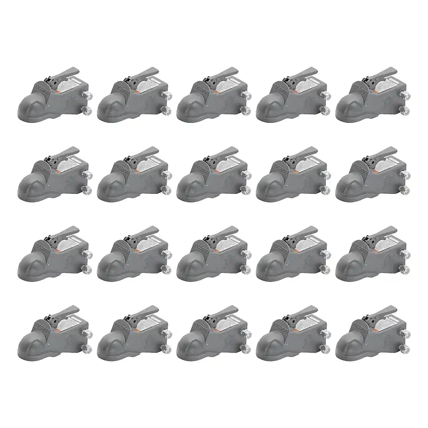 BULLDOG (20-Pack) Adjustable Coupler, 2-5/16 Inch Diameter, Wedge Latch, w/o Coupler Channel, 14,000 lbs. Capacity, Gray