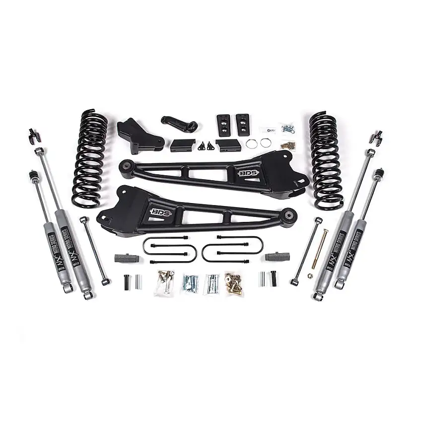 BDS Suspension 4" Radius Arm Lift Kit with FOX 2.0 Shocks 13-18 Ram 6.7L Cummins 3500 w/o Rear Air