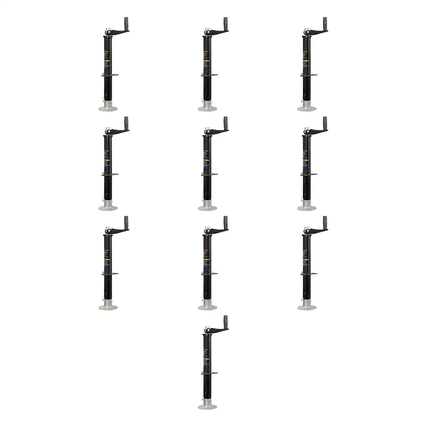 CURT (10-Pack) Lippert Quick Drop Drill-Operated Tongue Jack, 2,000 lbs, 14" Travel