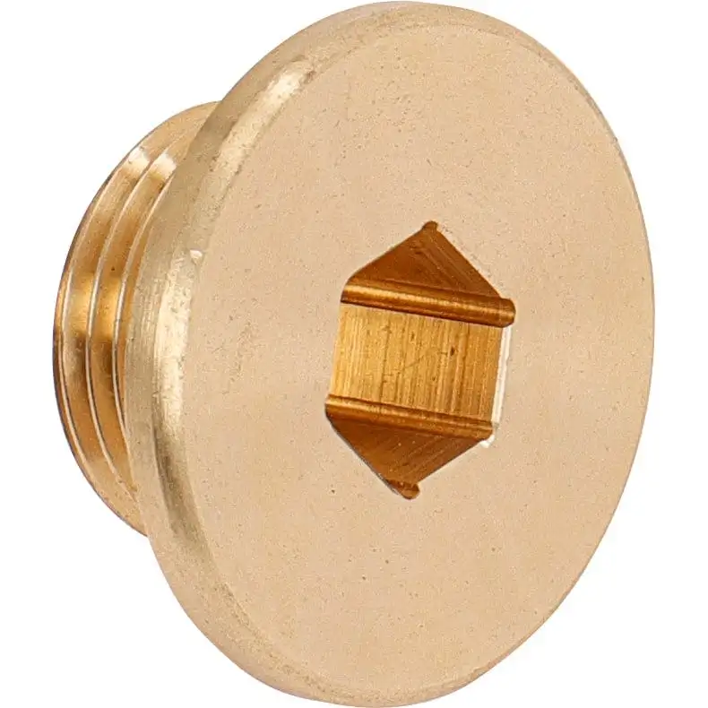 Threaded Cylinder Head Core Plug, Brass