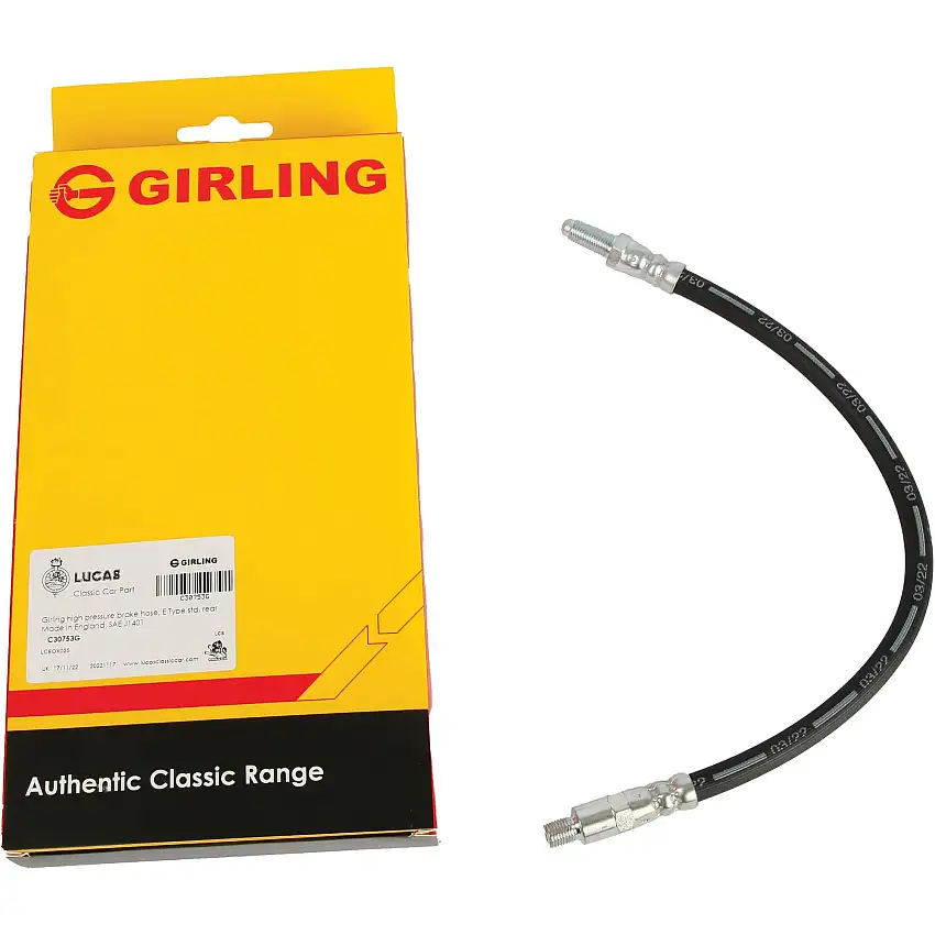 Rear Brake Hose by Girling Classic, SWB E-Type, XK150, MK IX