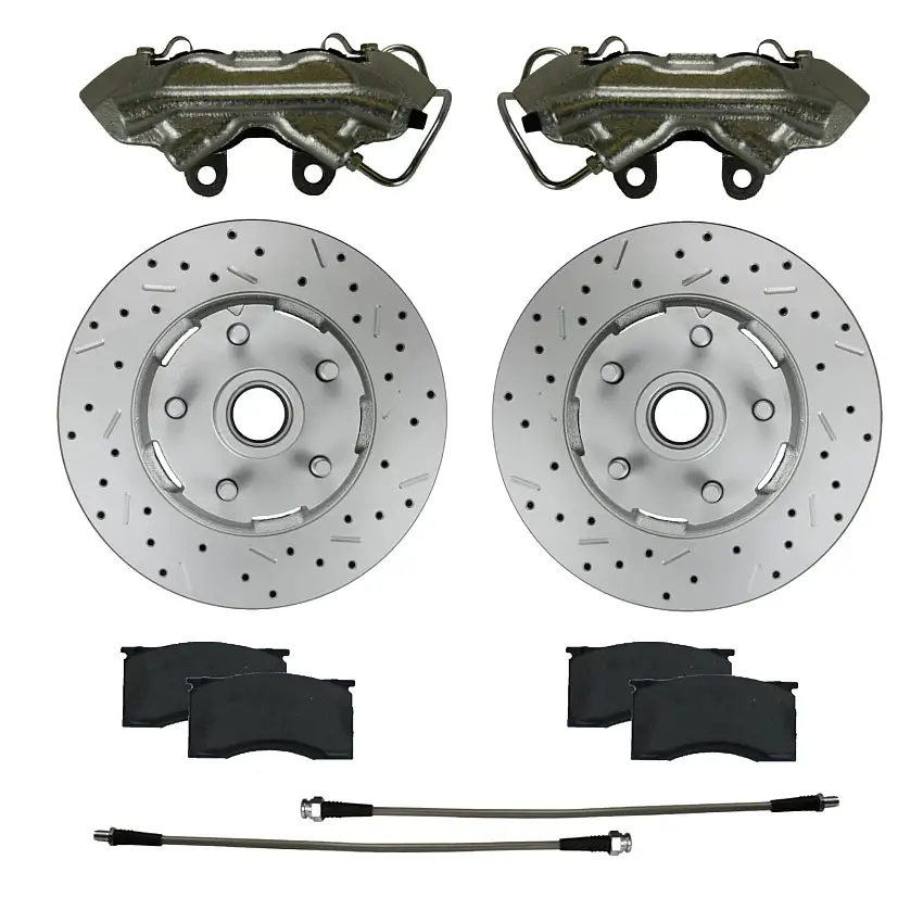 LEED Brakes CC0001RKX Front Kit with Drilled Rotors and Zinc Plated Calipers