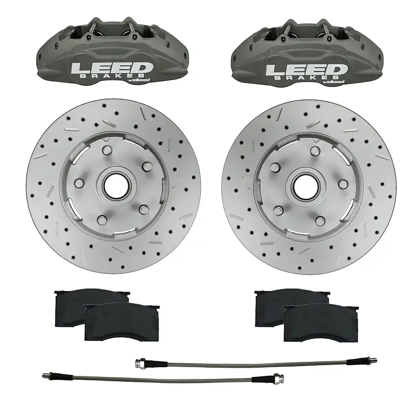 LEED Brakes CC0005RKX Front Kit with Drilled Rotors and Anodized Calipers