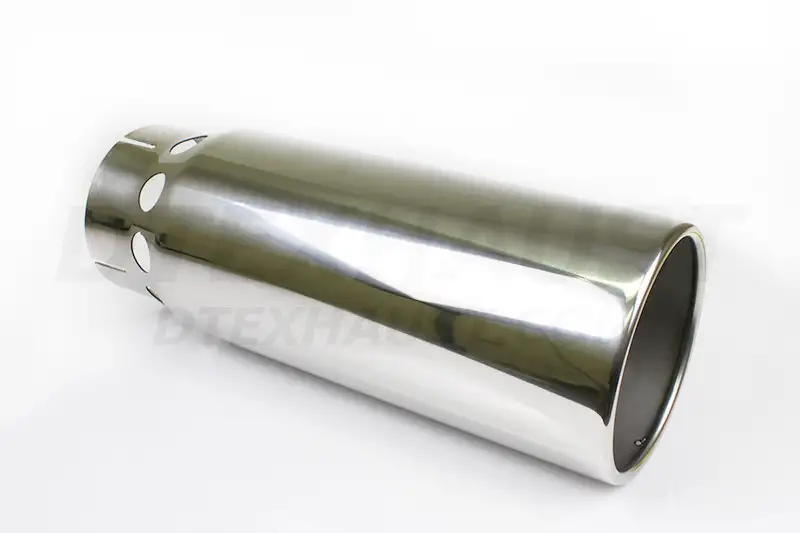 Different Trend 5 inch Inlet 6 inch Outlet 16 inch Long Pencil Rolled Exhaust Tip | IUQ9-506016PL