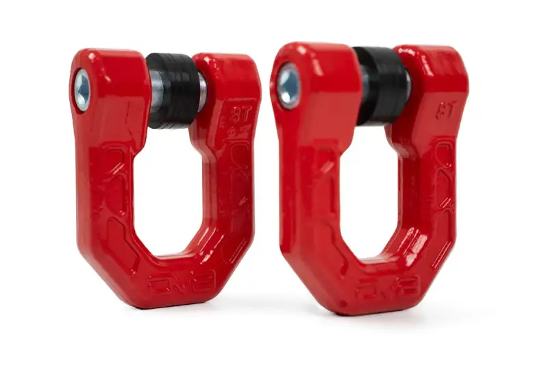 DV8 Off-Road Elite Series Red D-Ring Shackles (Pair) | UNSK-01RD