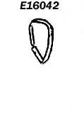 BAFFLE-REAR FENDER-FRONT-RIGHT-56-62 (#E16042)