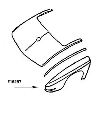 FENDER-REAR-PRESS MOLDED-GRAY-RIGHT-65-66 (#E16297)