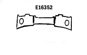 PANEL-REAR EXHAUST-WITH BEZEL FLANGES-PRESS MOLDED-GRAY-64-65 (#E16352)