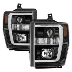 Spyder Auto Version 2 Projector Headlights - Light Bar DRL - Black 5084477