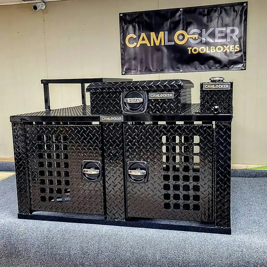 CamLocker DB48X48WTCR Dog Box with Water Tank & Cooler Rack