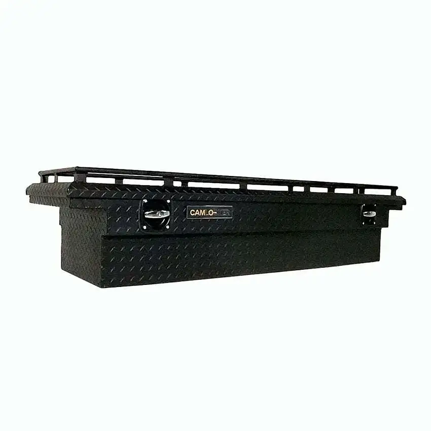 CamLocker SMB60LPRLMB 60" Side Mount Truck Tool Box - Low Profile Lid - with Rail - Matte Black