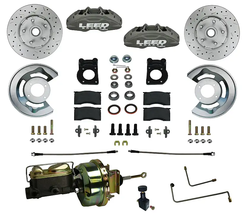 LEED Brakes FC0005-H405AX Power Front Kit with Drilled Rotors and Anodized Calipers