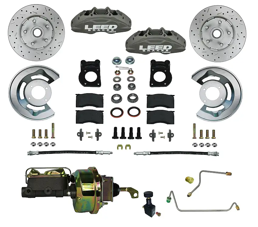 LEED Brakes FC0005-H405MX Power Front Kit with Drilled Rotors and Anodized Calipers