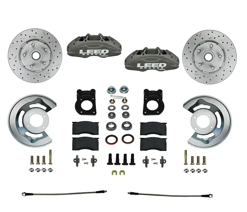 LEED Brakes FC0006SMX Spindle Kit with Drilled Rotors and Anodized Calipers