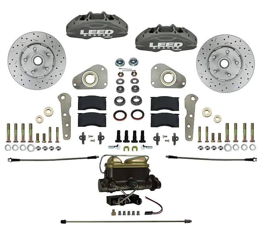 LEED Brakes FC0026-405PX Power Front Kit with Drilled Rotors and Anodized Calipers