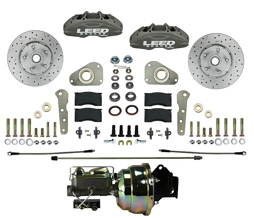 LEED Brakes FC0026-8307X Power Front Kit with Drilled Rotors and Anodized Calipers