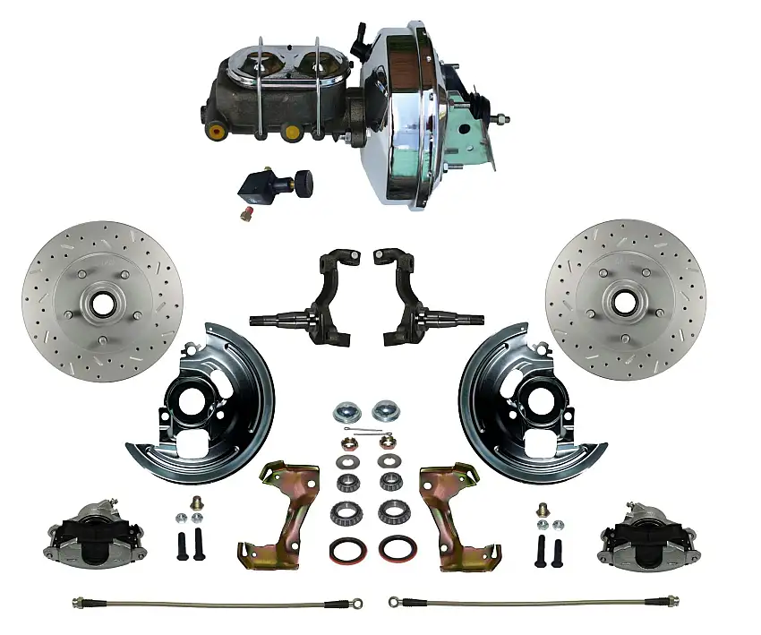 LEED Brakes FC1006-FB05X Power Front Kit with Drilled Rotors and Zinc Plated Calipers