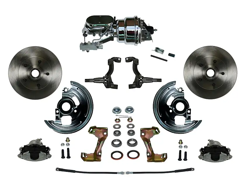 LEED Brakes FC1006-L6B2 Power Front Kit with Plain Rotors and Zinc Plated Calipers