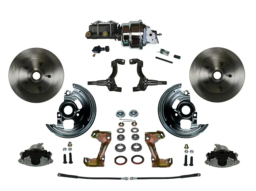 LEED Brakes FC1006-LB05 Power Front Kit with Plain Rotors and Zinc Plated Calipers