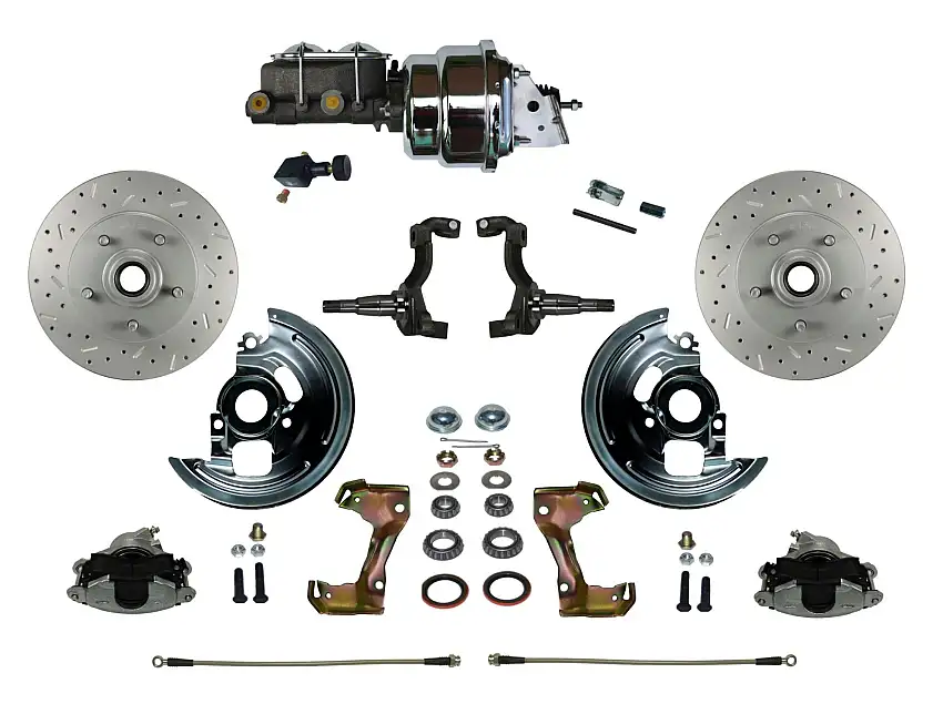 LEED Brakes FC1006-LB05X Power Front Kit with Drilled Rotors and Zinc Plated Calipers