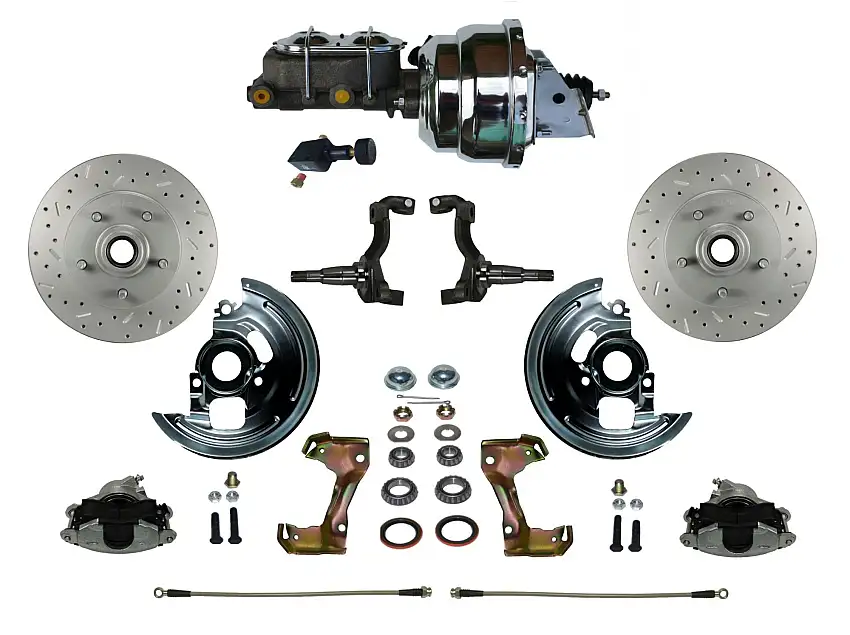 LEED Brakes FC1006-NB05X Power Front Kit with Drilled Rotors and Zinc Plated Calipers
