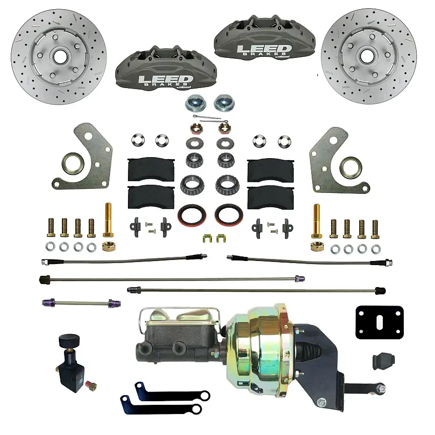 LEED Brakes FC2006-8405X Power Front Kit with Drilled Rotors and Anodized Calipers