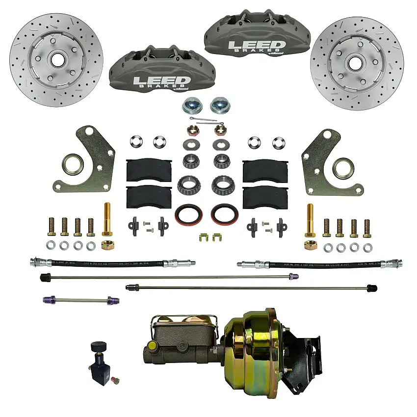 LEED Brakes FC2006-P405X Power Front Kit with Drilled Rotors and Anodized Calipers