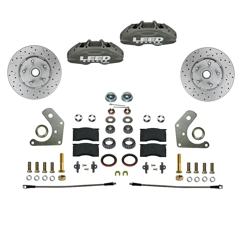 LEED Brakes FC2006SMX Spindle Kit with Drilled Rotors and Anodized Calipers