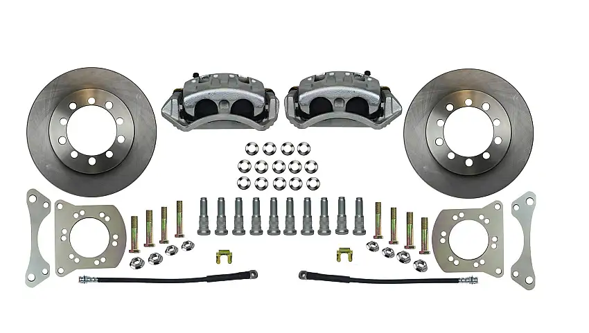 LEED Brakes FC3001SM Spindle Kit with Plain Rotors and Zinc Plated Calipers