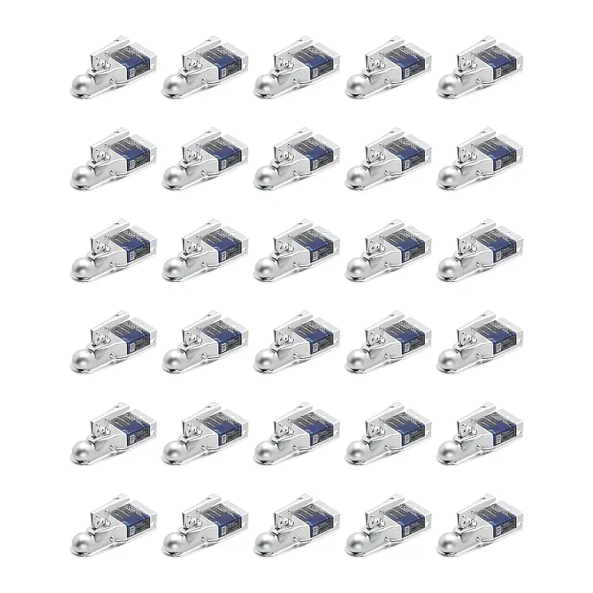 Fulton (30-Pack) Straight Coupler, 1-7/8 Inch Diameter, 2,000 lbs. Capacity, 3 Inch Channel, Silver