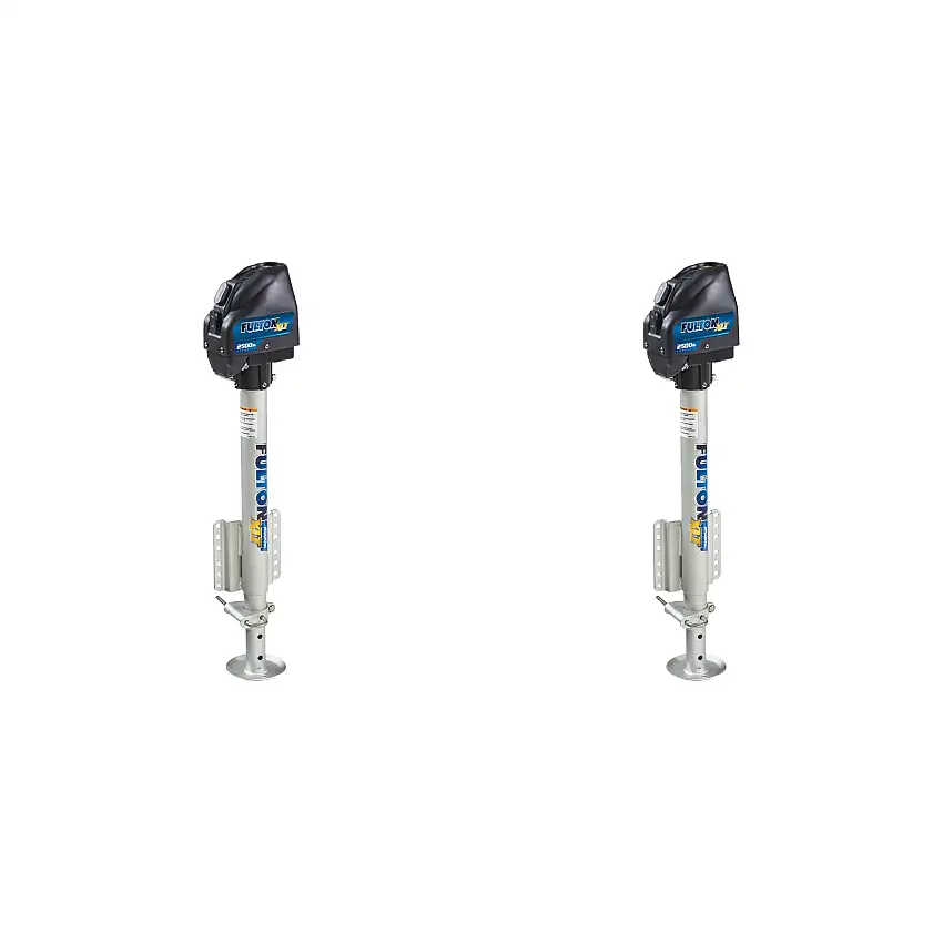 Fulton (2-Pack) XLT® Marine Powered Trailer Jack, 2,500 lbs. Lift Capacity, Bolt-On Side Mount, 22 Inch Travel