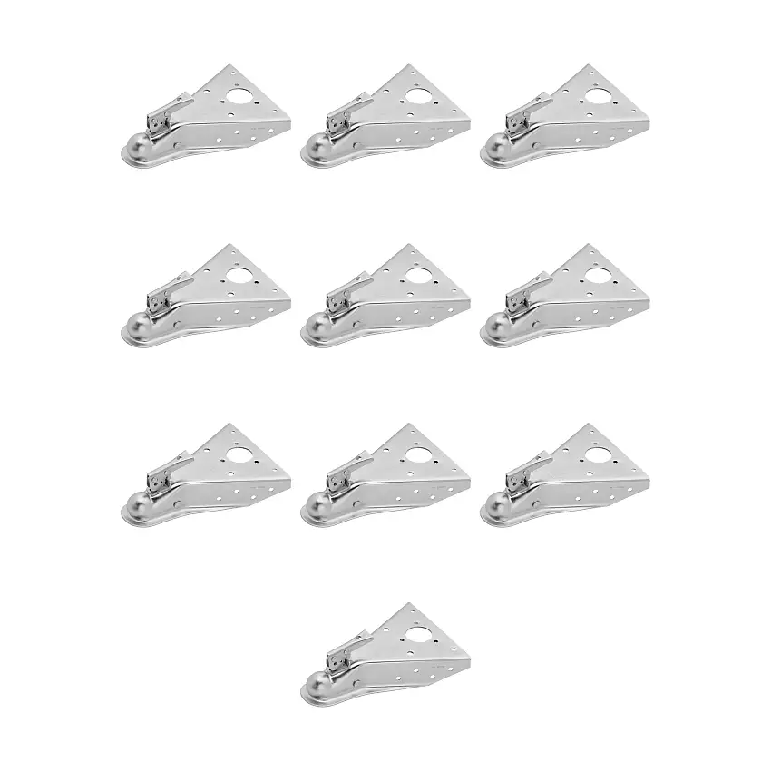 Fulton (10-Pack) A-Frame Coupler, 2 Inch Diameter, Round Jack Hole, Bolt-On, 5,000 lbs. Capacity, Silver